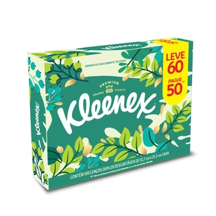 LENÇO PAPEL KLEENEX ORIGINAL | 60 Unidades, Pacote com 50