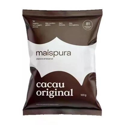 Pipoca Artesanal de Cacau Original 100g | Mais Pura e Saborosa