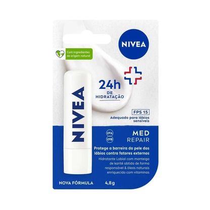 NIVEA LABIAL MED REPAIR | FPS 15 para Proteção e Hidratação