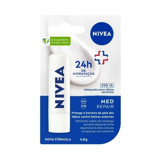 NIVEA LABIAL MED REPAIR | FPS 15 para Proteção e Hidratação