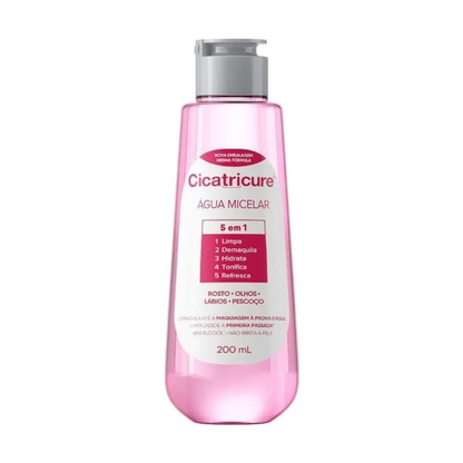 CICATRICURE ÁGUA MICELAR 200ML | Limpeza Profunda e Hidratação Intensiva