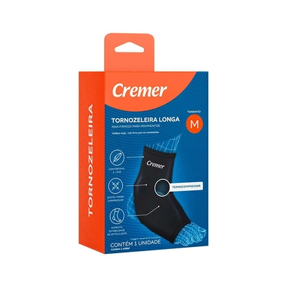 Tornozeleira Longa Preta M NEO | Cremer