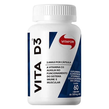VITAFOR VITA D | 60 Cápsulas de 500mg para Saúde Óssea