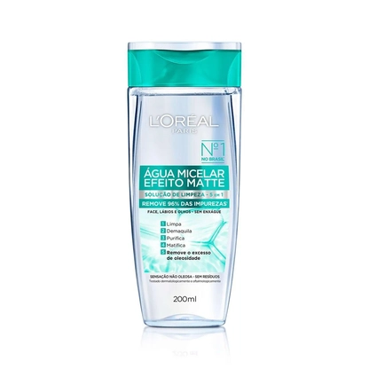 Água Micelar L'Oréal Matte 200ml | Limpeza Profunda e Frescor