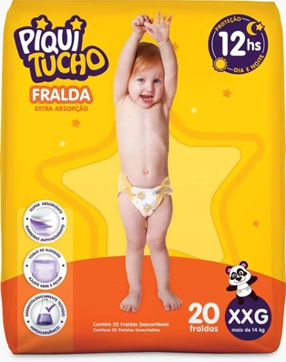 FRALDA INFANTIL PIQUITUCHO MEG | Conforto e Proteção para Seu Bebê