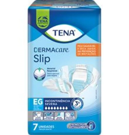 Fralda TENA Slip Derma EG | Pacote com 7 unidades