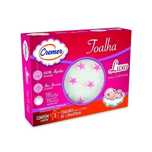 Toalha Luxo Estampada Feminina Cremer | Pacote com 3 Unidades - Caixa com 12