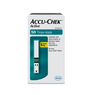 ACCU-CHEK ACTIVE | 50 Tiras para Monitoramento de Glicose