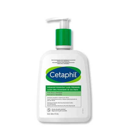 CETAPHIL ADVANCED MOISTURIZER 473 ML | Hidratação Intensiva para Todos os Tipos de Pele