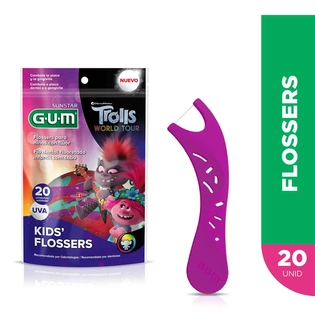 Gum Flosser Trolls | Pacote com 20 Unidades