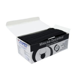 OLIMED MASCARA DESC. TRIPLA C/ ELASTICO PRETA C/50