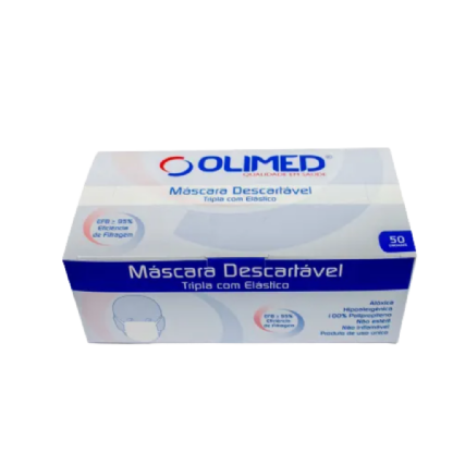 OLIMED MASCARA DESC. TRIPLA C/ ELASTICO ROSA C/50