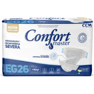 FRALDA CONFORT MASTER EG 26UNI | Tamanho 120CM-165CM