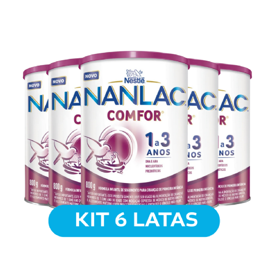 LEITE PO NANLAC COMFOR 800GR KIT 6 UNIDADES