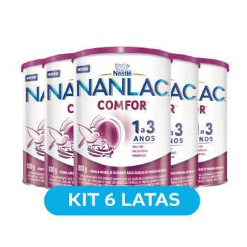 LEITE PO NANLAC COMFOR 800GR KIT 6 UNIDADES