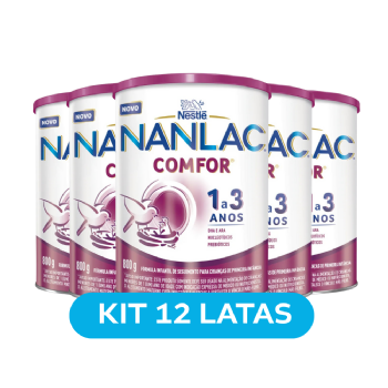 LEITE PO NANLAC COMFOR 800GR | KIT 12 UNIDADES