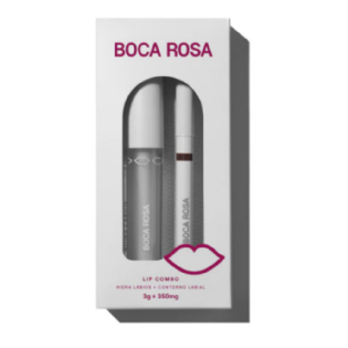 BOCA ROSA LIP COMBO CONT LABIAL MARROM + HIDRA LABIOS NATURAL