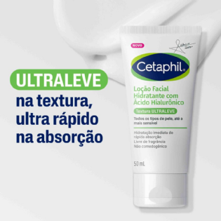 LOÇÃO HIDRATANTE FACIAL COM ÁCIDO HIALURÔNICO 50ML