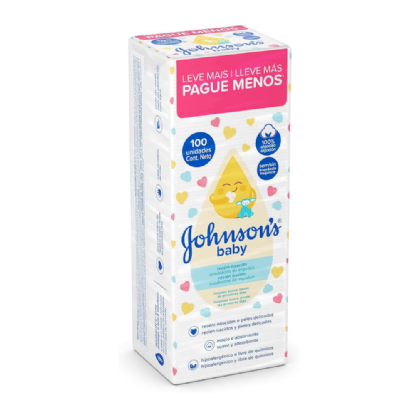 JOHNSON BABY ALGODÃO QUADRADO 100UN