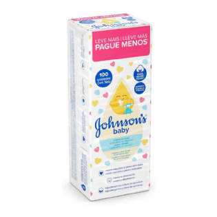 JOHNSON BABY ALGODÃO QUADRADO 100UN