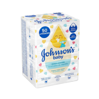 JOHNSON BABY ALGODÃO QUADRADO 50UN
