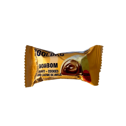 GOLDKO BOMBOM BRANCO C COOKIES E AVELÃ 18X15G