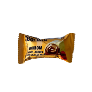 GOLDKO BOMBOM BRANCO C COOKIES E AVELÃ 18X15G