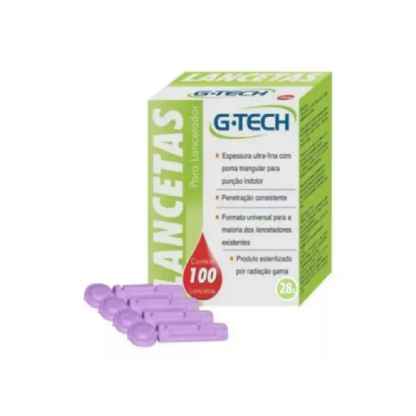 G-TECH LANCETA LANCETADORA 100UN 28G