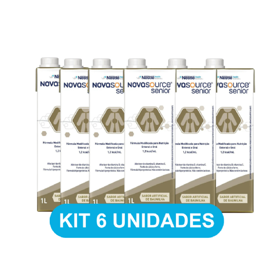 NOVASOURCE SENIOR BAUNILHA 1L| KIT COM 6 UNIDADES