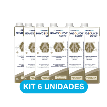 NOVASOURCE SENIOR BAUNILHA 1L| KIT COM 6 UNIDADES