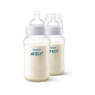 AVENT KIT DUPLO MAMADEIRA ANTI-COLIC TRANSPARENTE 330ML SCY106/02