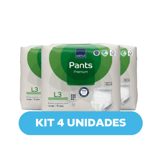ABENA PANTS L3 PREMIUM - KIT 4 UNIDADES