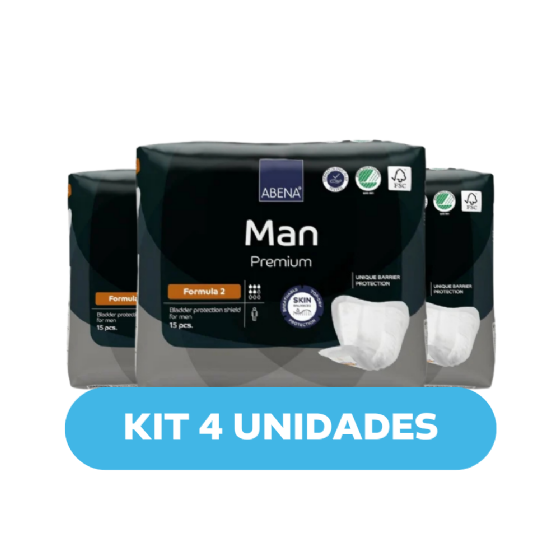 ABENA MAN FORMULA 2 PREMIUM | KIT 4 UNIDADES