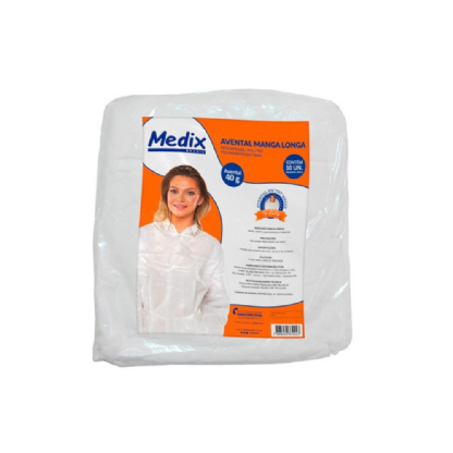AVENTAL MANGA LONGA 40GR MEDIX 10UN 
