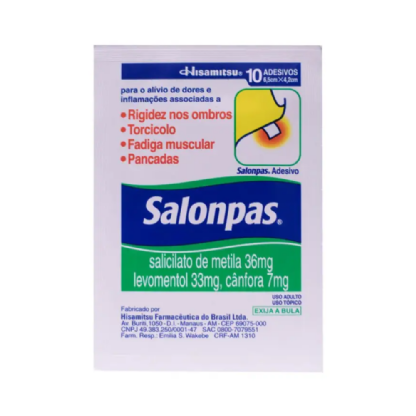 SALONPAS ADESIVO PEQ 10 UNIDADE
