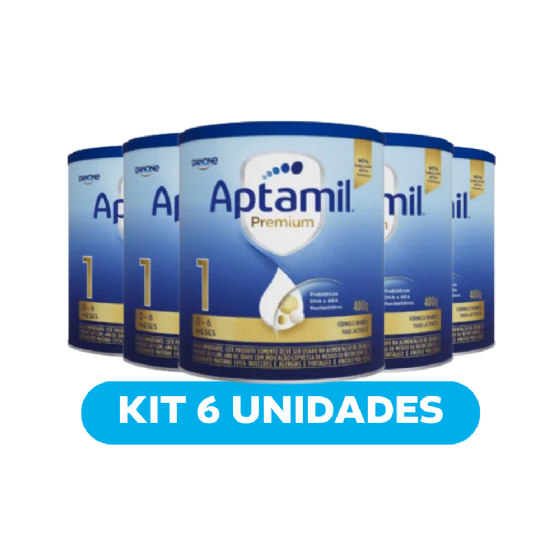 LEITE PO APTAMIL 1 LATA 400G | KIT COM 6 UNIDADES