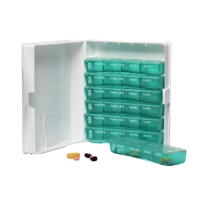 PORTA COMPRIMIDOS SEMANAL PILBOX 7.4 FITNESS BRANCO UNI