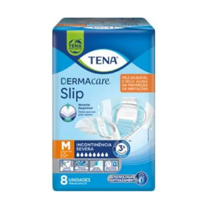 FRALDA TENA SLIP DERMACARE M C/8