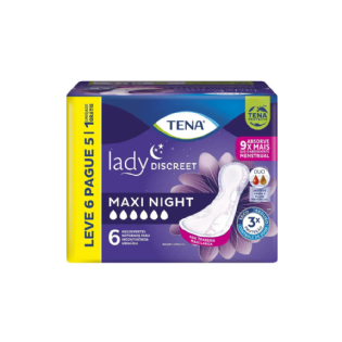 ABSORVENTE TENA LADY MAXI NIGHT 6 UN