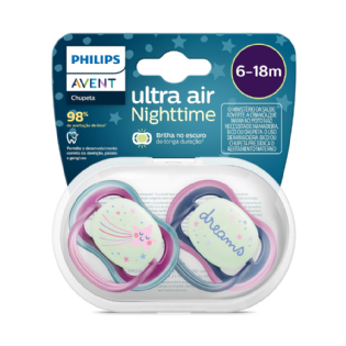 AVENT CHUPETA ULTRA AIR DUPLA DECO 6-18M SCF085/17