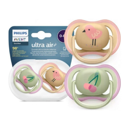 AVENT CHUPETA ULTRA AIR DUPLA DECO 0-6M SCF085/13
