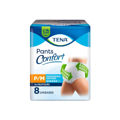 FRALDA TENA PANTS CONFORT P/M 8 UN