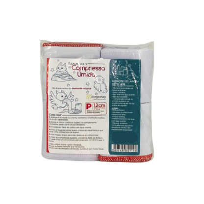 COMPRESSA UMIDA  ALERGOSHOP P KIT 4 UNIDADES