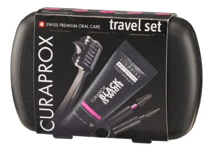 CURAPROX KIT TRAVEL BLACK IS WHITE DUO AD