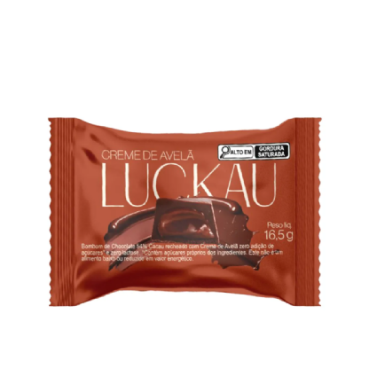 BOMBOM  54% CREME AVELÃ S/ AÇUCAR - LUCKAU.
