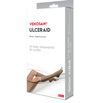 MEIA 3/4 VENOSAN ULCERAID MEDIA 40.MMHG BEGE/ BRANCO BG12003