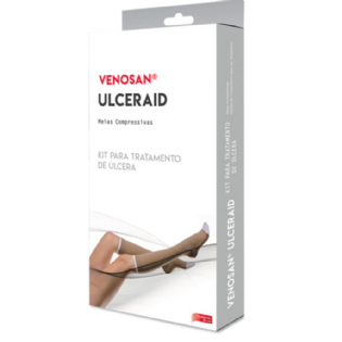 MEIA 3/4 VENOSAN ULCERAID PEQ 40MMHG BEGE/ BRANCO BG12001