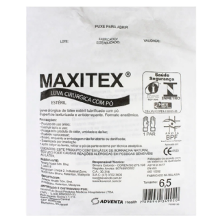 LUVA CIRURGICA LATEX MAXITEX S PO - 8,0
