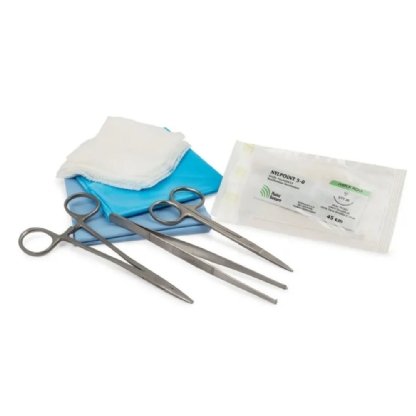 KIT SUTURA ESTERIL KOLPLAST (PINCA/TESOURA/PORTA AG./CAMPO CIR/GAZE/AGULHA/FIO CIRURG)