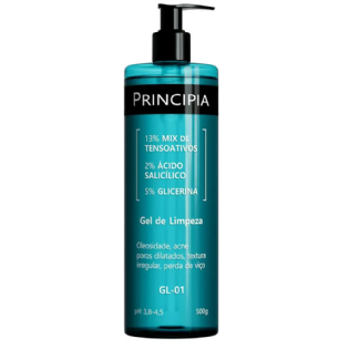 PRINCIPIA GEL LIMPEZA 13% TENSOATIVOS +  2% ACIDO SALICILICO + 5% GLICERINA SKINCARE  GL-01  500ML
